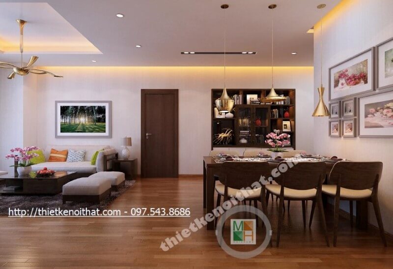 Mẫu bàn ăn đơn giản, không quá cầu kỳ về kiểu dáng vẫn đảm bảo công năng sử dụng