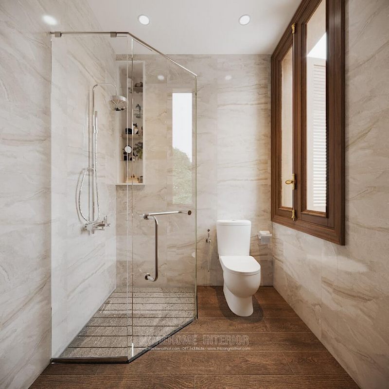 Vách tắm kính có độ cường lực 12 ly sẽ tạo ra cho bạn và gia đình một không gian tắm thoải mái.